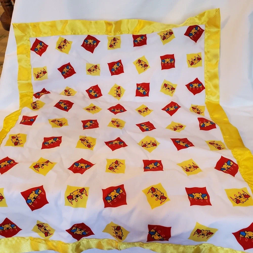 Peek A Boo Pooh Doll Winnie The Pooh Disney Vibtage Replacement‎ Blanket Satin